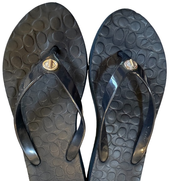 Coach Shoes - COACH LITTLE BLACK FLIP FLOPS (6.5)